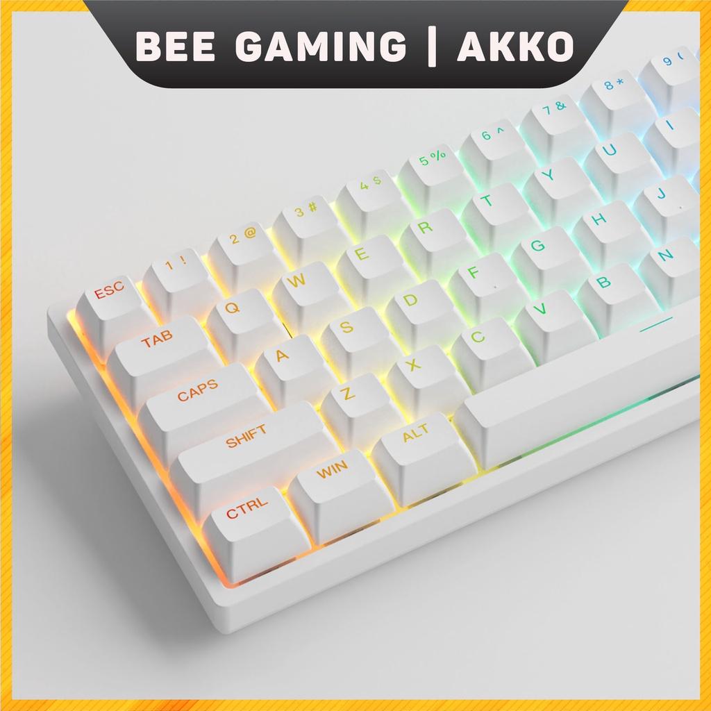Bàn phím cơ chính hãng AKKO 3068 v2 RGB – Black / White (Foam tiêu âm / Hotswap / AKKO CS Jelly switch