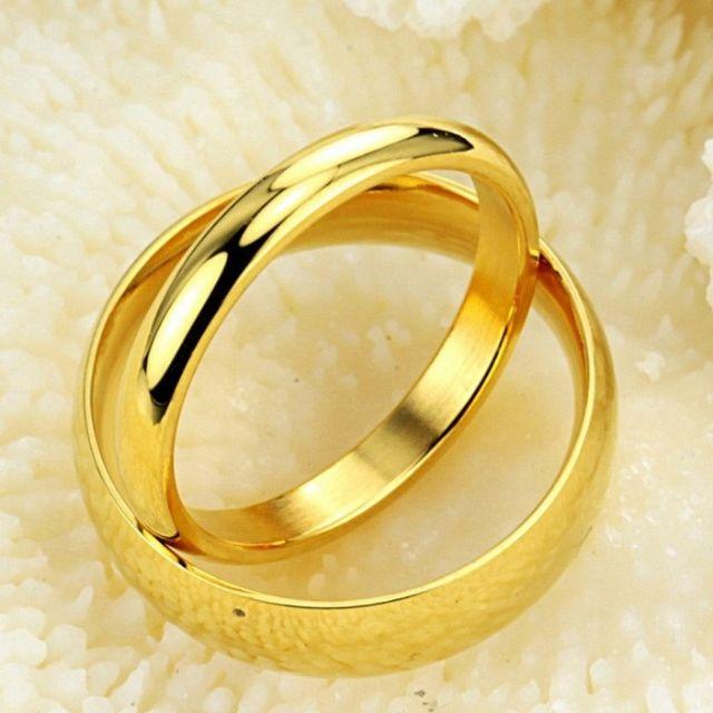 Nhẫn cặp titanium kiểu đơn giản BHN69