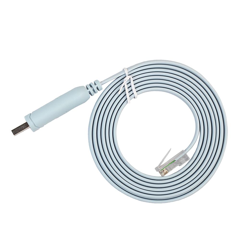 White USB to RS232/ Console Adapter Cable Wire for Huawei Router