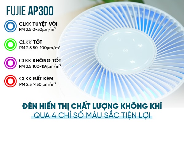 Máy Lọc Không Khí Thông Minh Kết Nối Wifi FujiE AP300 - Hàng Chính Hãng