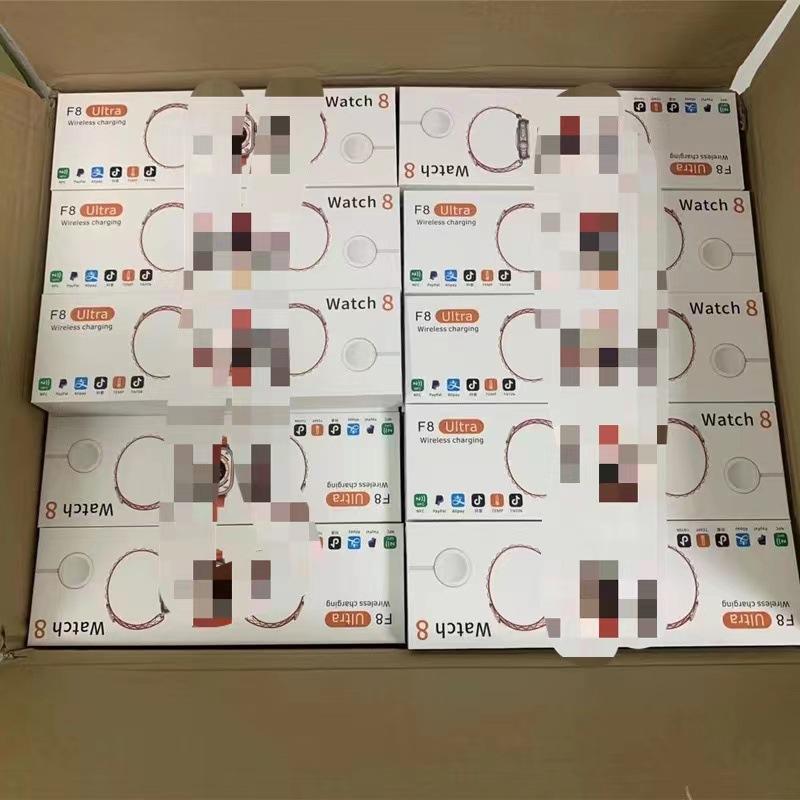 Phong Cách Mới Nhất Đồng Hồ Thông Minh F8 Ultra Mới Đo Nhịp Tim Bước Nhiệt Độ Cơ Thể Sạc Không Dây NFC Vòng Tay Thể Thao Nhà Máy
