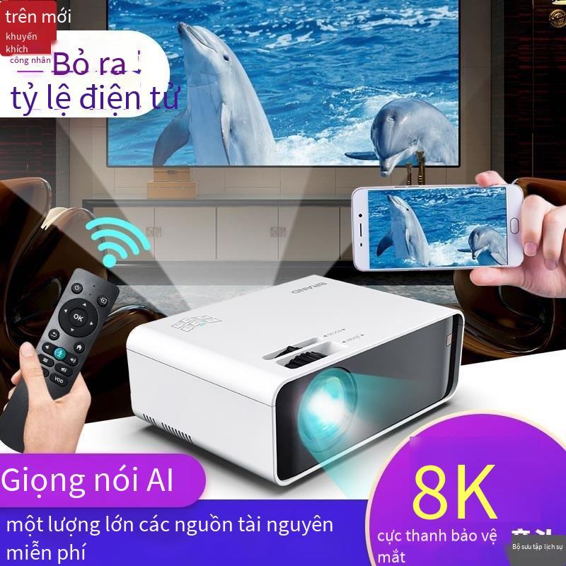 Giá thấp nhất 4K độ nét cực cao máy chiếu mới gia đình phòng ngủ ban ngày máy chiếu tường tất cả trong một văn phòng wifi thông minh 108