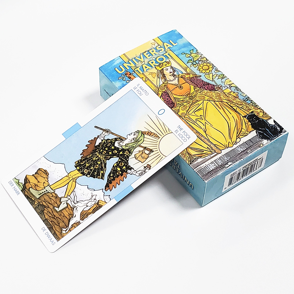 Bộ Bài New Universal Waite Tarot 7x12 Cm Tặng Đá Thanh Tẩy