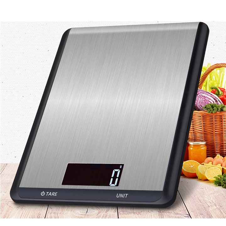 Cân điện tử 5kg1g cao cấp V518 Tặng 03 nút kẹp cao su giữ dây điện - ĐEN