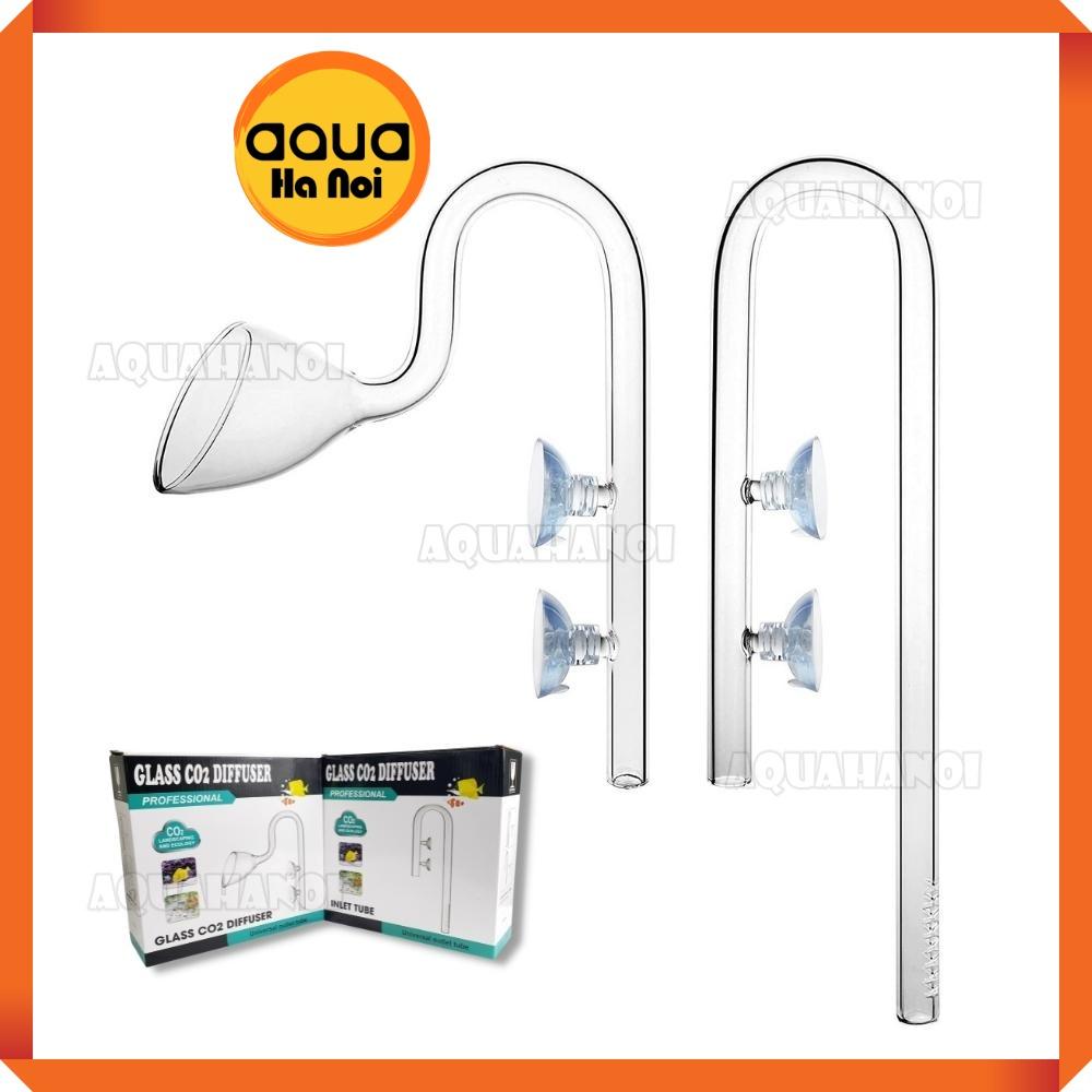 Combo In thường + Out miệng loe - Thủy tinh trong suốt - Phi 12mm16mm - Hộp chống sốc - In Out lọc thùng bể cá thủy sinh