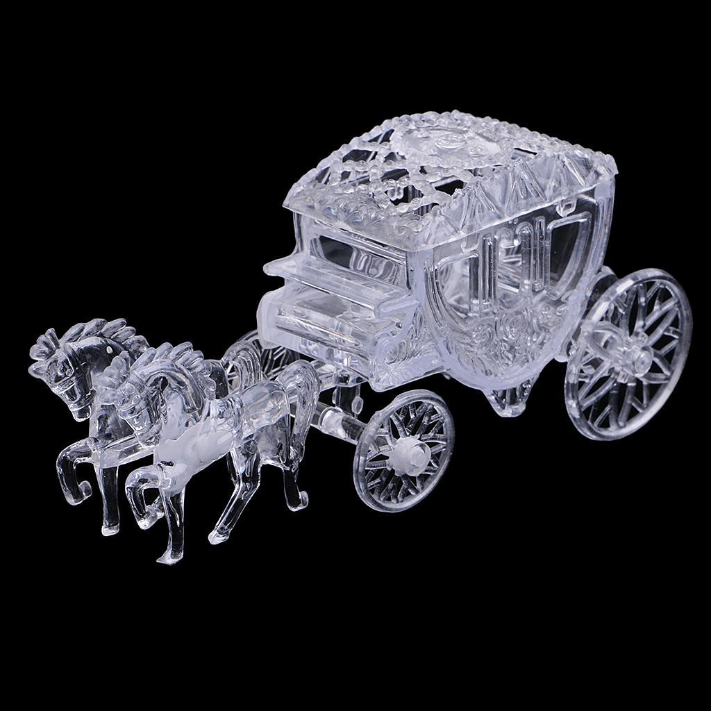 24pcs Crystal Carriage Candy Gift Boxes Wedding Party Baby Shower Favors
