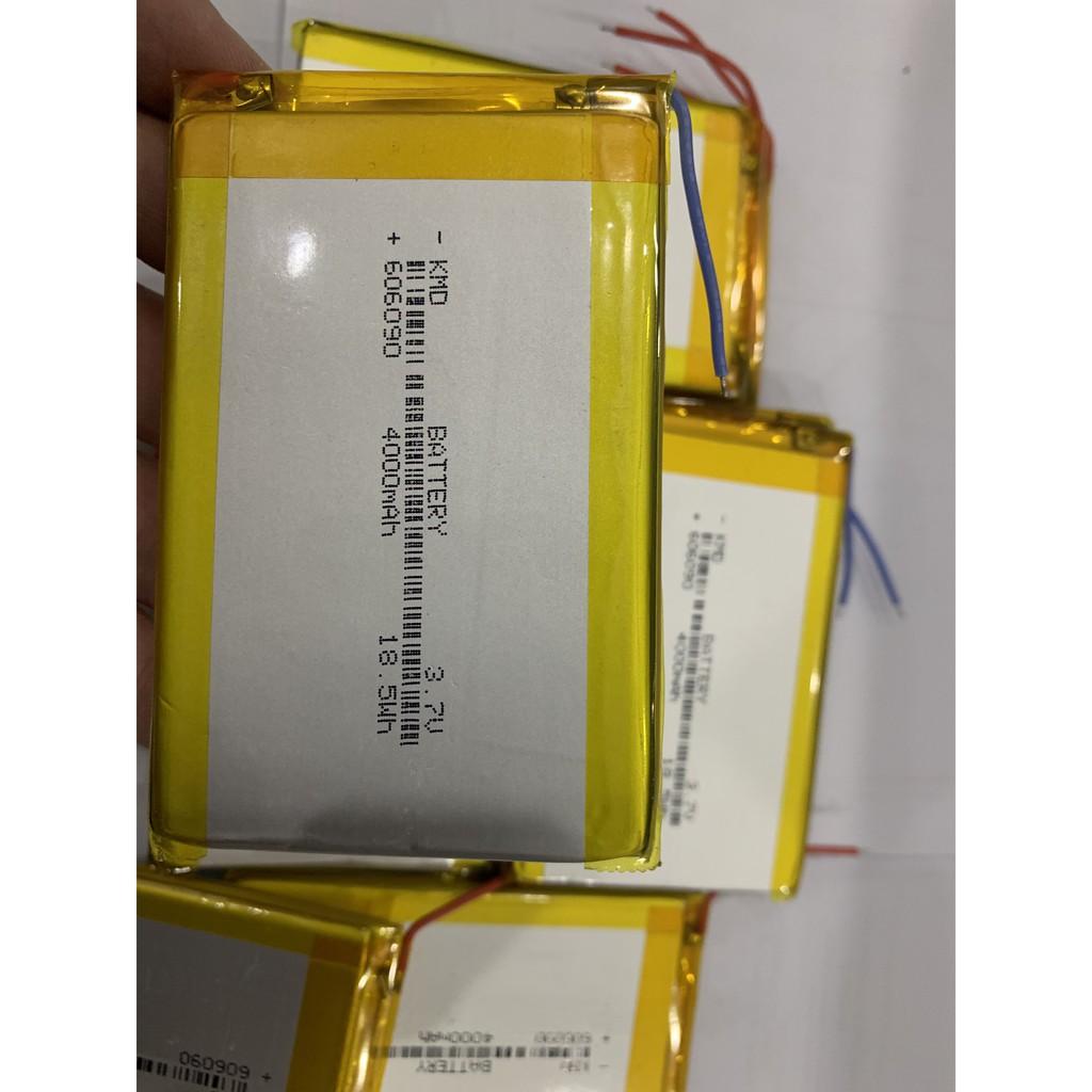 Pin Lipo - Pin lithium polymer 3,7v 66090 4000mAh mới 100% chuẩn dung lượng
