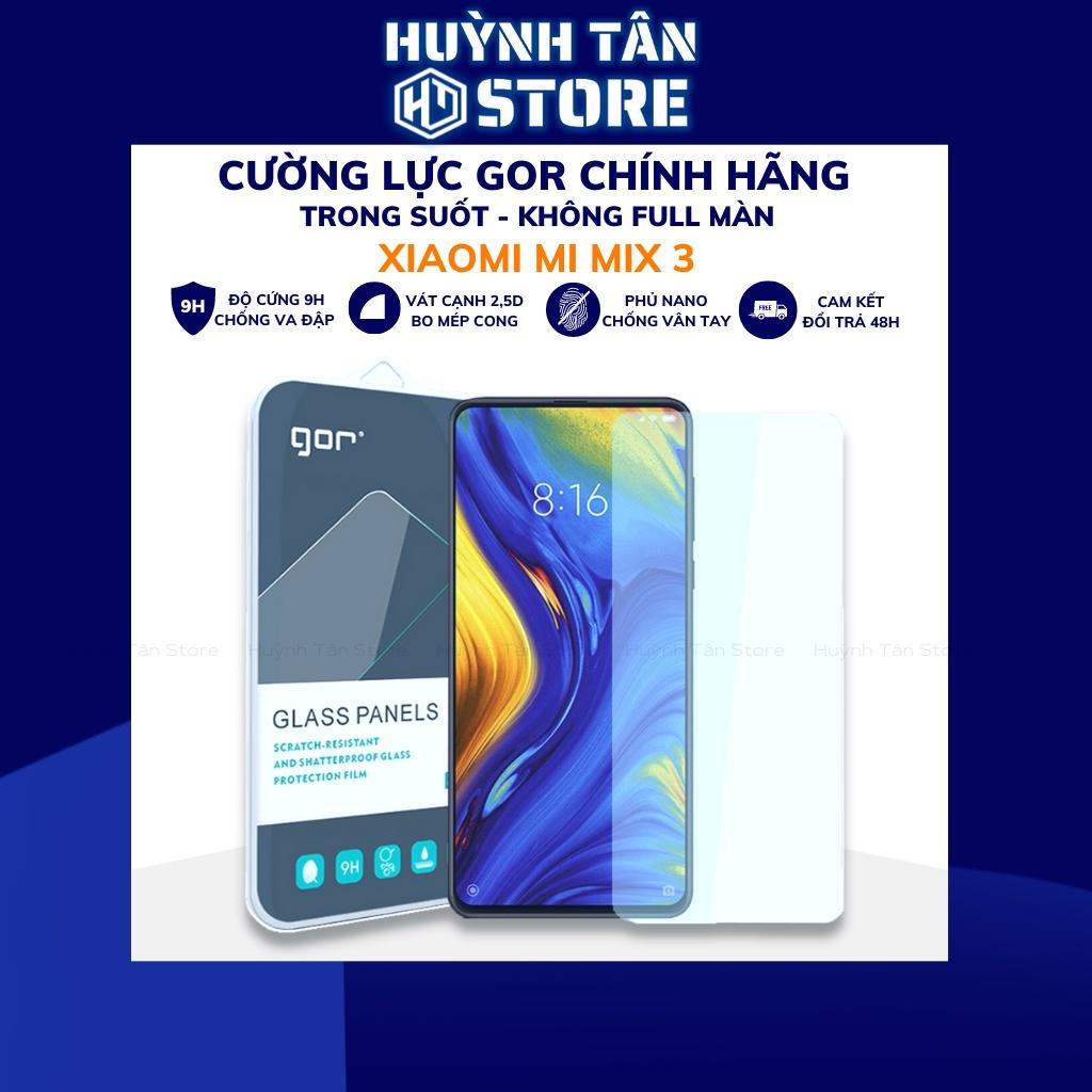 Kính cường lực Mi Mix 3 trong suốt chính hãng GOR - Hàng nhập khẩu
