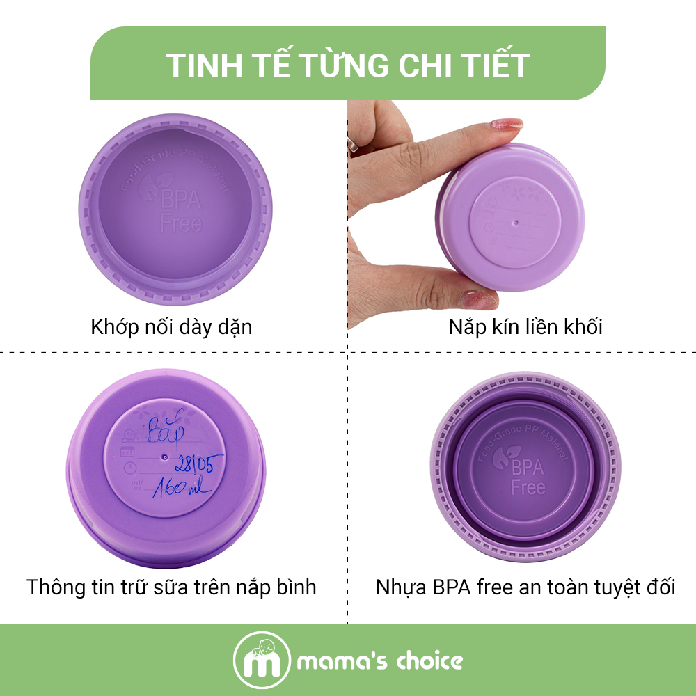 Nắp Bình Sữa Mama's Choice, Tương Thích Bình Sữa Cổ Rộng Spectra, Avent, Rozabi và Bình Sữa Cổ Hẹp Medela, Unimom