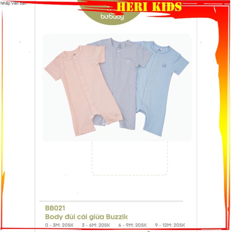 Bộ Body đùi  sợi tre Bu Baby Bambus   cho bé 0M - 18M - Cài lệch xanh đậm