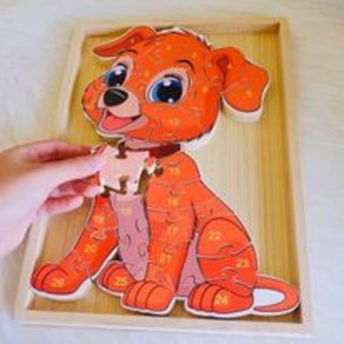 Xếp hình con chó 26 chi tiết - Đồ chơi gỗ