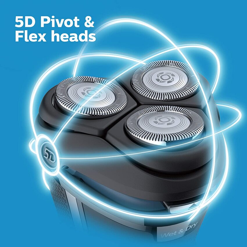 Máy cạo râu khô và ướt 5D Pivot & Flex Heads Philips Norelco S3212, Series 3000