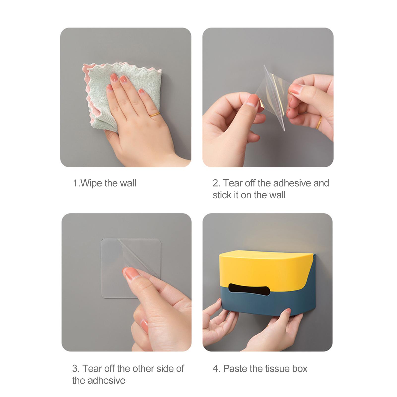 Hộp đựng giấy vệ sinh dán tường sử dụng vật liệu ABS chất lượng cao, bền và an toàn