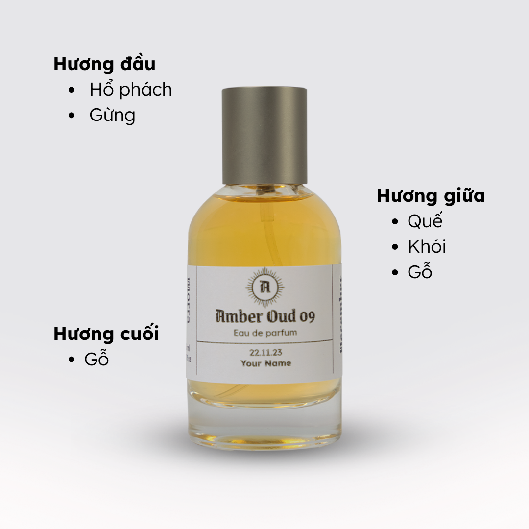 Nước Hoa Chính Hãng Morra Nam Nữ Amber Oud 09 50ml Nguyên Liệu Nhập Pháp Hương Thơm Cá Tính, Cổ Điển, Ấm Áp, Lưu Hương Thơm Lâu