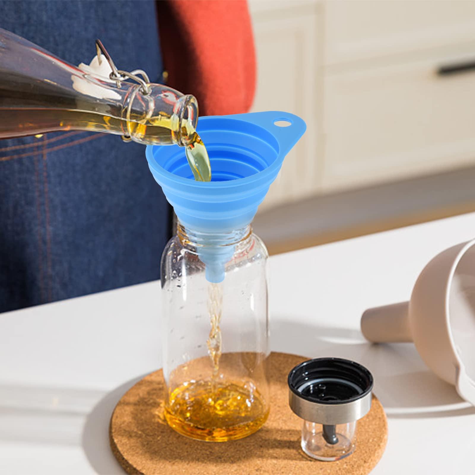 Nhà bếp phễu silicon, 5 miếng phễu lớn và phễu nhỏ bộ thiết bị nhà bếp có thể gập lại