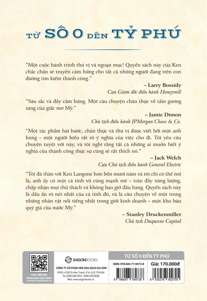 Tự Truyện Ken Langone: Từ Số 0 Đến Tỷ Phú