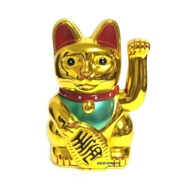 Mèo thần tài MANEKI NEKO mèo may mắn màu vàng  - Size lớn