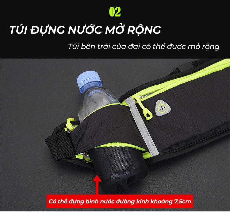 Túi Đeo Hông,Đai Đeo Chạy Bộ Tập Thể Dục Phản Quang Chống Thấm Nước Cao Cấp Đại Nam Sport