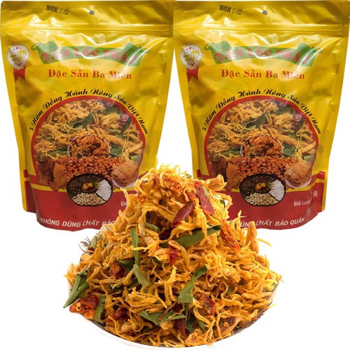 KHÔ GÀ LÁ CHANH COMBO 1KG - MỖI HŨ 500G