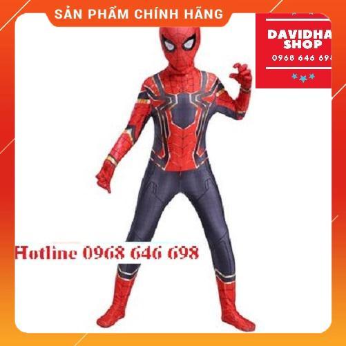 Quần Áo Hóa Trang Trẻ Em Người nhện Spiderman Nhện Sắt Viền Vàng