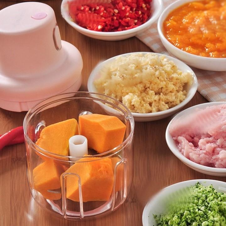 MÁY SAY TỎI ỚT MINI - Máy xay tỏi ớt mini cầm tay sạc điện