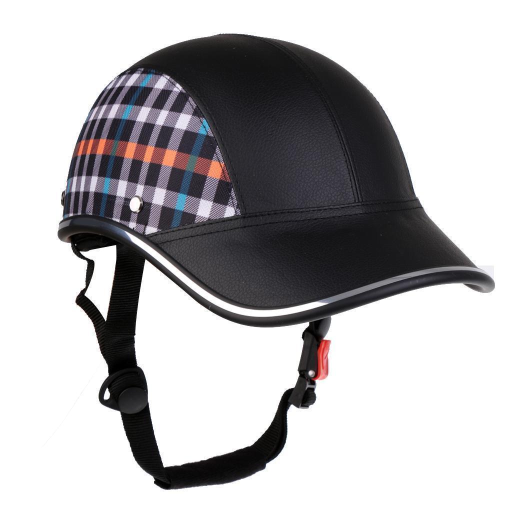 2Pcs Bike Riding PU  Visor with Adjustable Strap Safety Baseball Cap