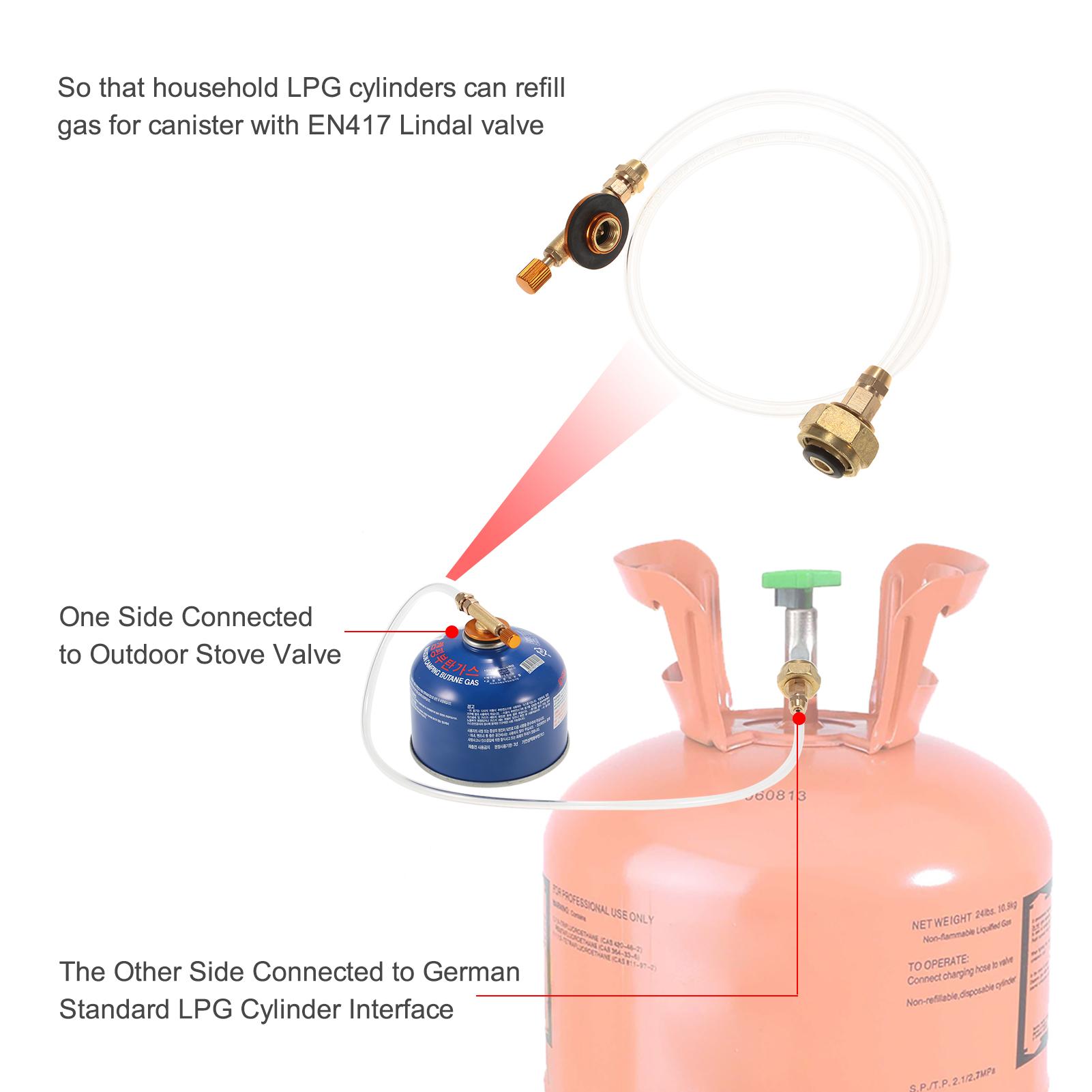 Outdoor Camping Gas Stove Propane Refill Adapter Gas Cylinder Adapter Convertor Gas Filling Tank Coupler