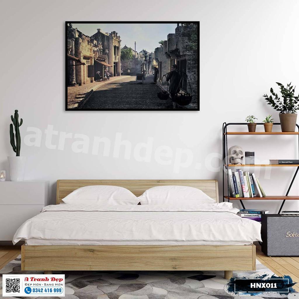 Tranh treo tường siêu nhẹ phong cảnh Hà Nội xưa - HNX011
