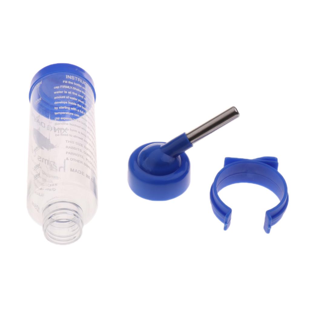 Kennel Cage Water Dispenser 125ML Pet Dog Water Bottle for Bunny Hamster