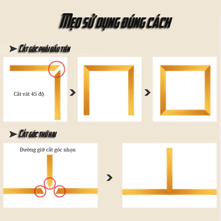Cuộn Decal Dán Viền Gạch Tường Chống Thấm Nước 0,5cmx50m Cao Cấp