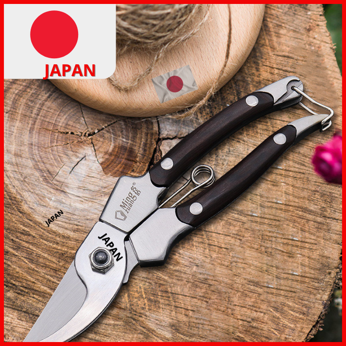 Kéo cắt cành cộng lực cao cấp nhập khẩu từ JAPAN -kéo SK5 bằng thép đúc nguyên khối tay bọc gỗ xịn sò