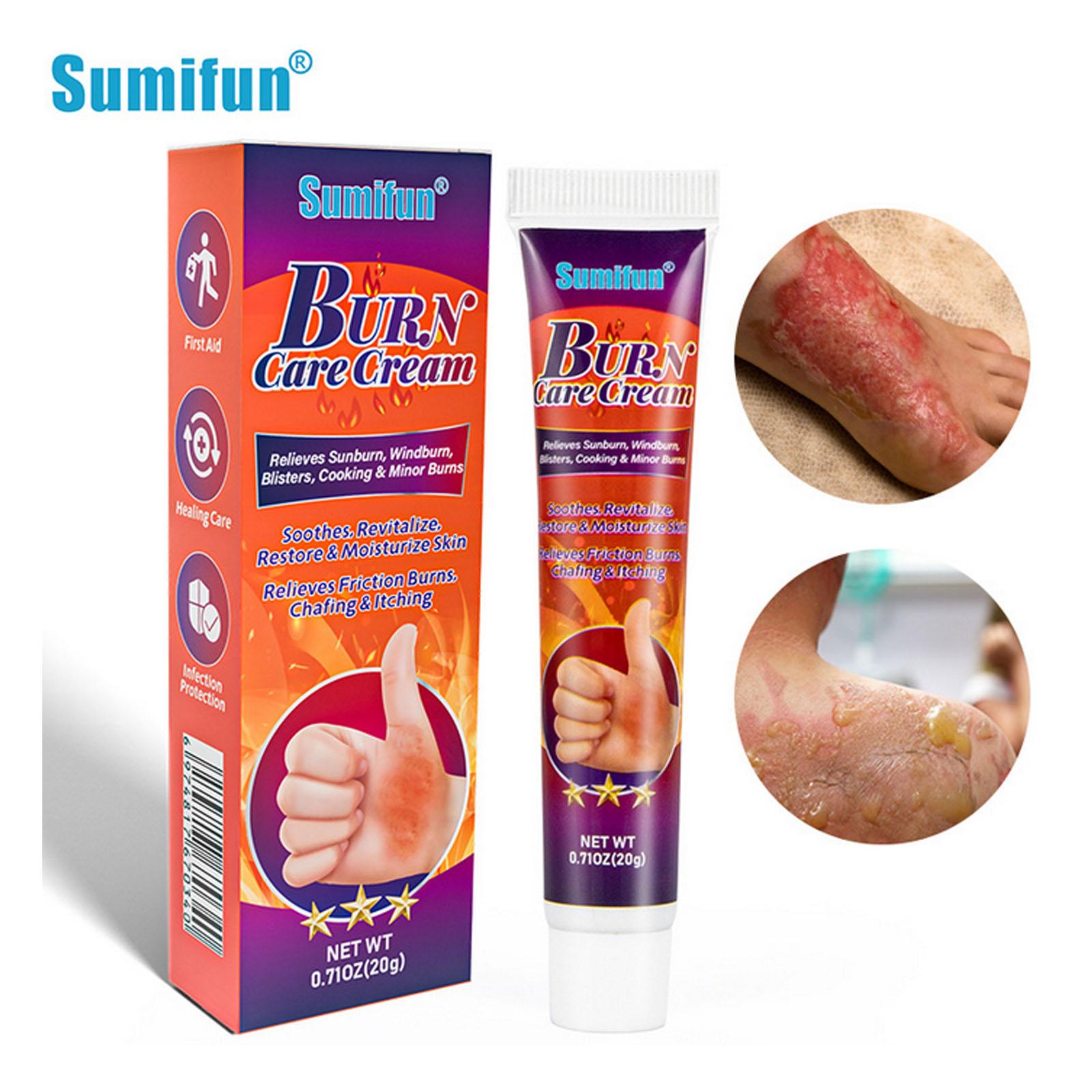 Sumifun 20g Skin Burn Care Cream Relieve Sunburn Windburn Blisters Cooking Burns Healing Care Moisturize Skin