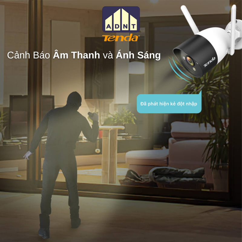 Camera wifi ngoài trời độ phân giải 2K CT6 3MB Tenda hàng chính hãng