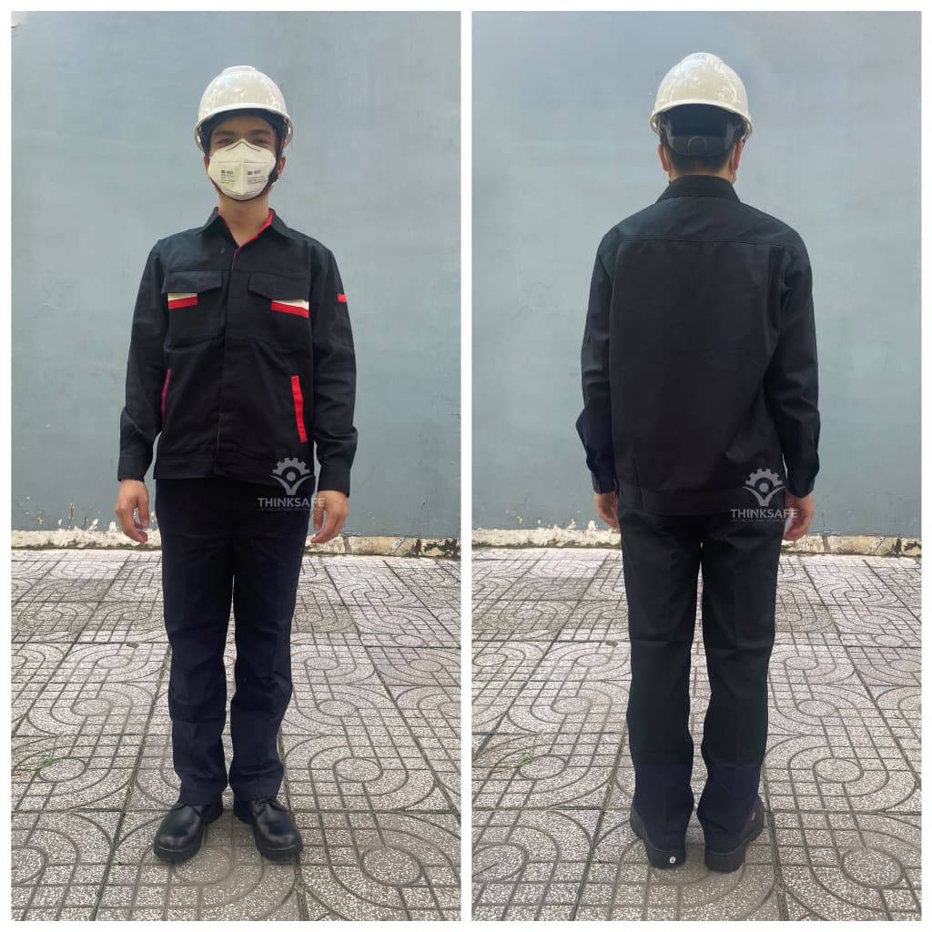 Quần áo bảo hộ lao động Thinksafe PR01, trang phục lao động kỹ sư công nhân có túi hộp thoải mái thoáng mát thấm hút mồ hôi