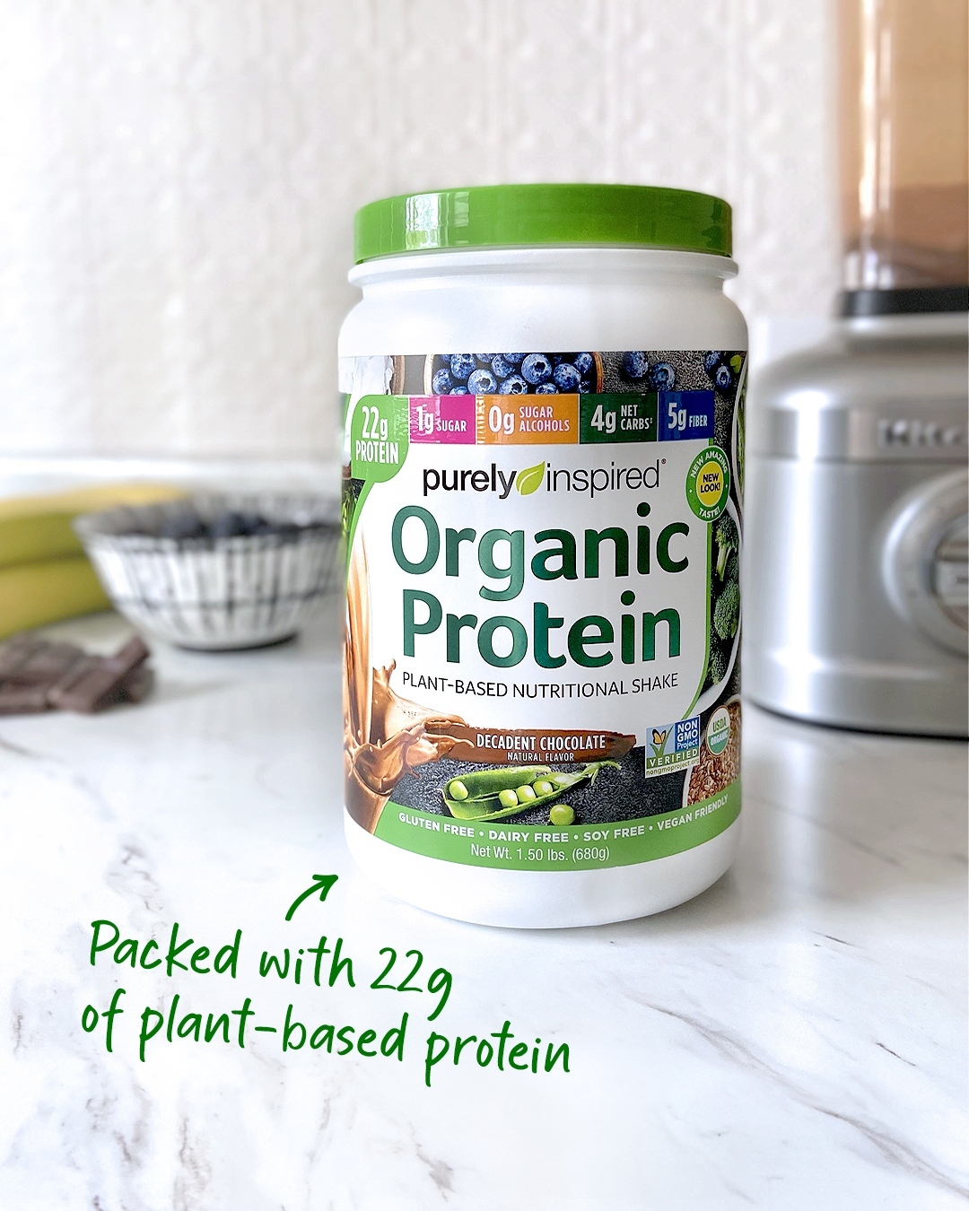 Sữa bổ sung Protein thực vật Hữu cơ Purely Inspired Organic Protein 100% Plant-Based dành cho người ăn chay (Vegan)