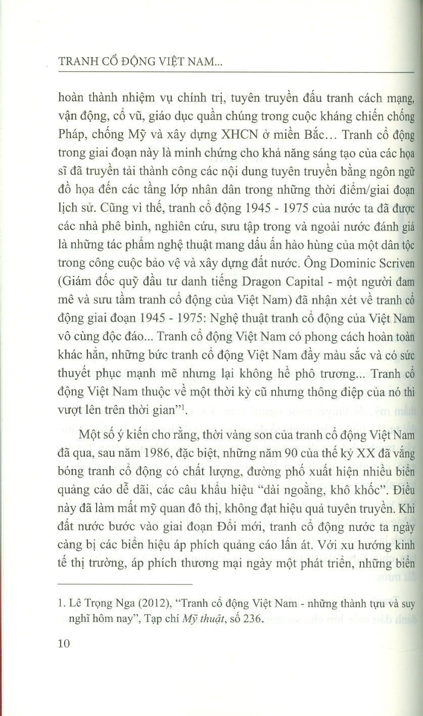 Tranh Cổ Động Việt Nam Sau Năm 1986 Từ Góc Nhìn Văn Hóa (Sách chuyên khảo)