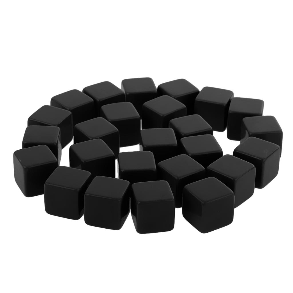 Set/25pcs Blank Dice D6 16mm/0.62'' D&D RPG Boardgame Playing Game Accessory