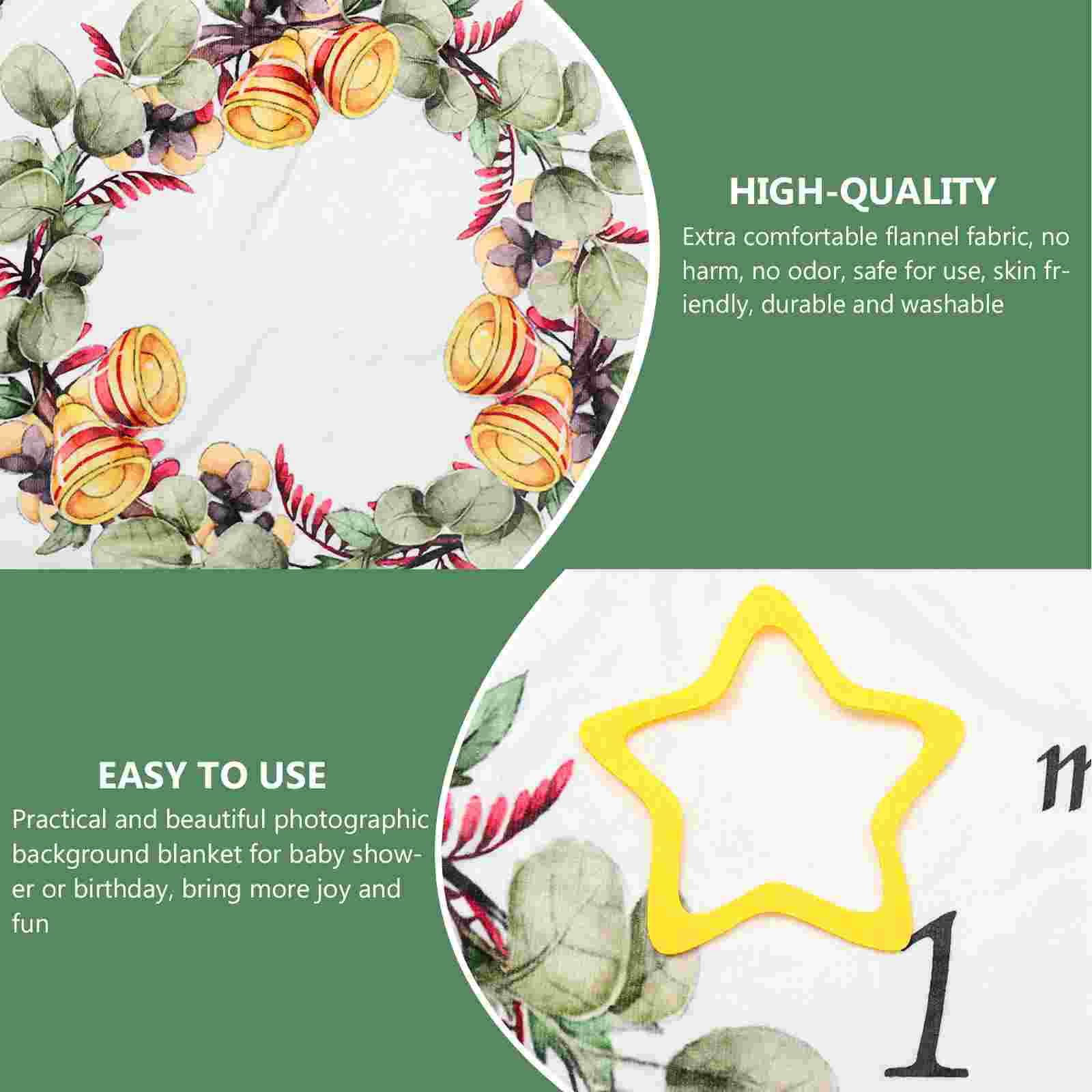 Bé Gái Bé Trai Cột Mốc Chăn Biểu Đồ Phát Triển Bộ Chăn Ga Gối Chụp Ảnh Chống Đỡ