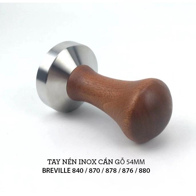 Tay nén cà phê Breville cán Gỗ kích thước đường kính 54.2mm- Hàng chính hãng