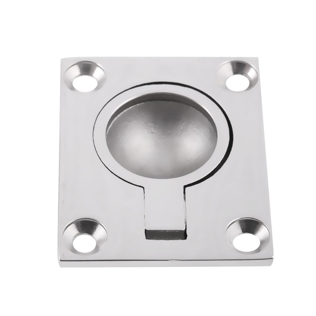 316 Stainless Steel Boat Hatch Latch Cabinet Flush Mount Ring Pull Handle
