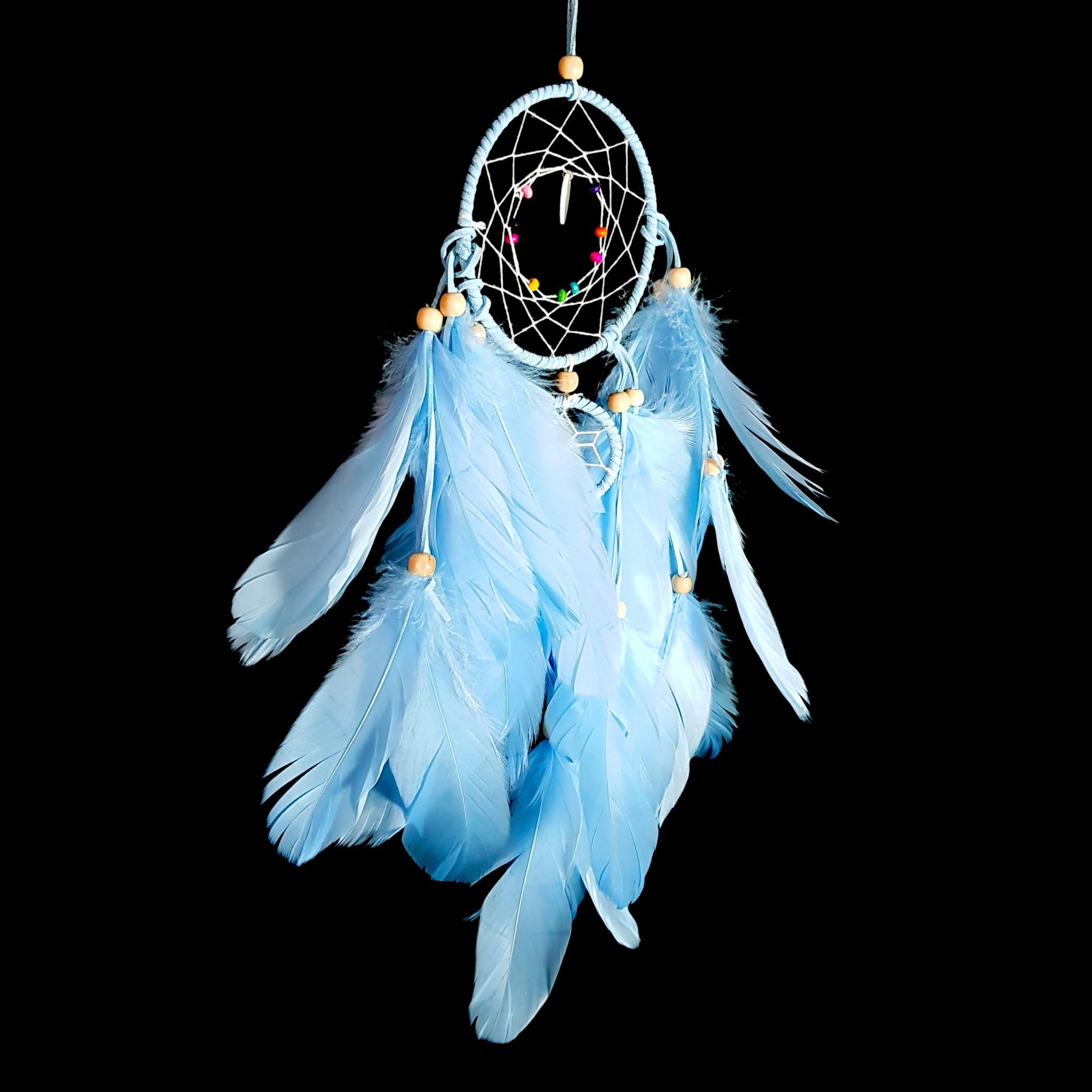 Dreamcatcher Lông Vũ Xanh 2 Khung