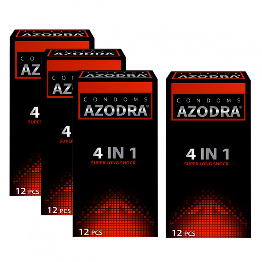 Bộ 3 Bao cao su Azodra 4 in 1 - Tặng 1 sản phẩm cùng loại