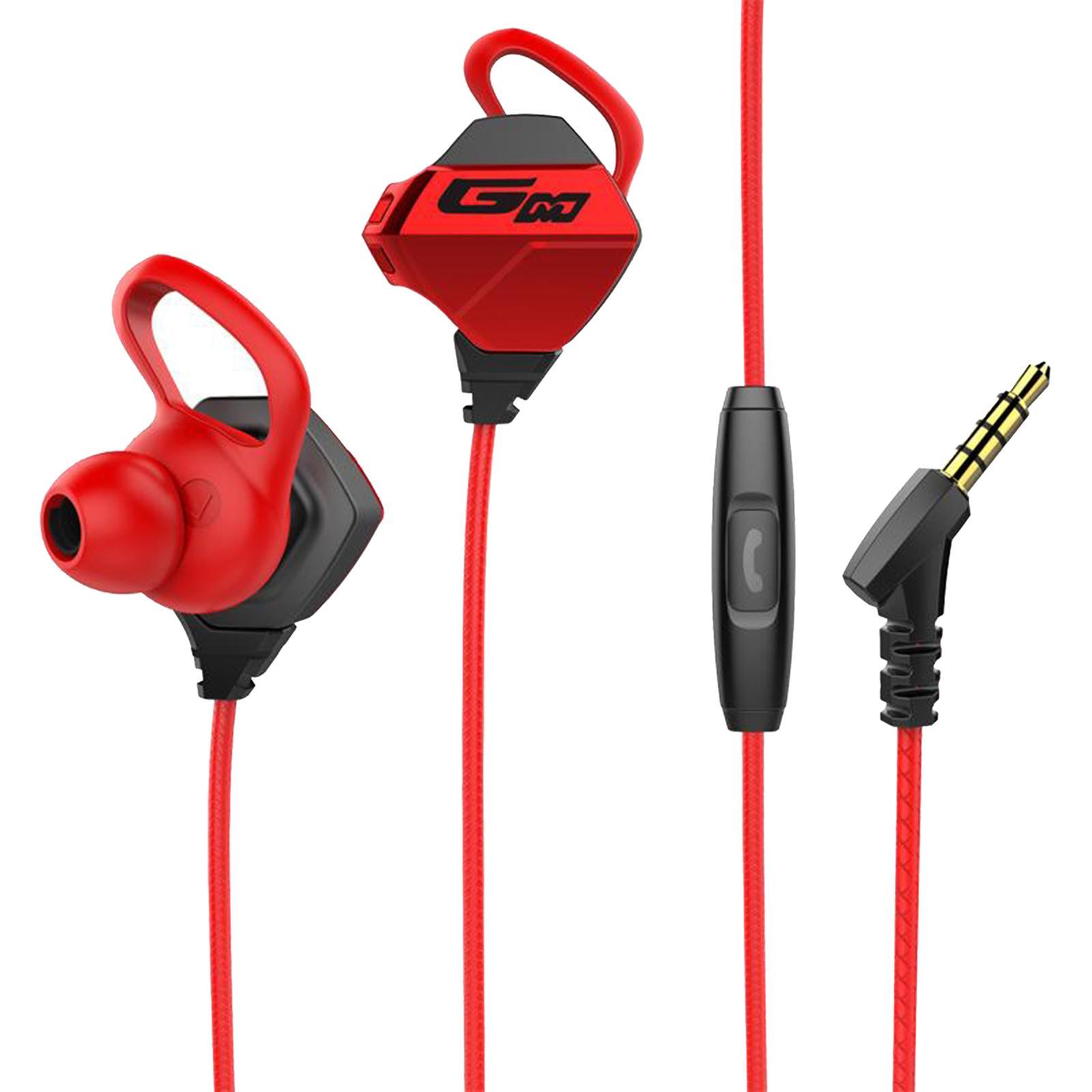 Gaming Earphones & Microphone In Ear Headphones 3.5mm Gold Plated Jack