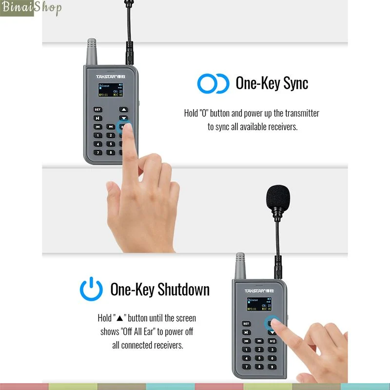 Takstar WTG-700 - Bộ Thiết Bị Truyền Âm Cho Phiên Dịch, Hướng Dẫn Viên Du Lịch - Hàng chính hãng