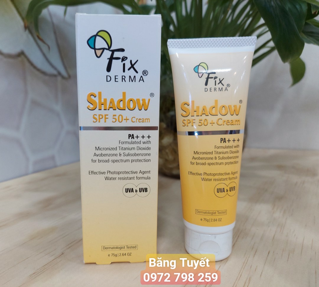 Kem Chống Nắng Dưỡng Ẩm &amp; Bảo Vệ Da FIX DERMA Shadow SPF50+ Cream