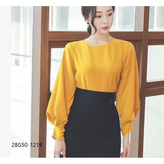 G50-1219 ÁO TAY BỒNG CỔ THUYỀN CAO CẤP