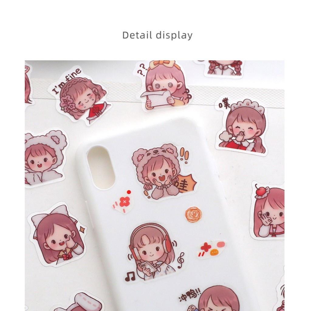 Sticker Kute Dán Trang Trí Bình Nước, Cốc, Thủy Tinh, Tập Vở.....