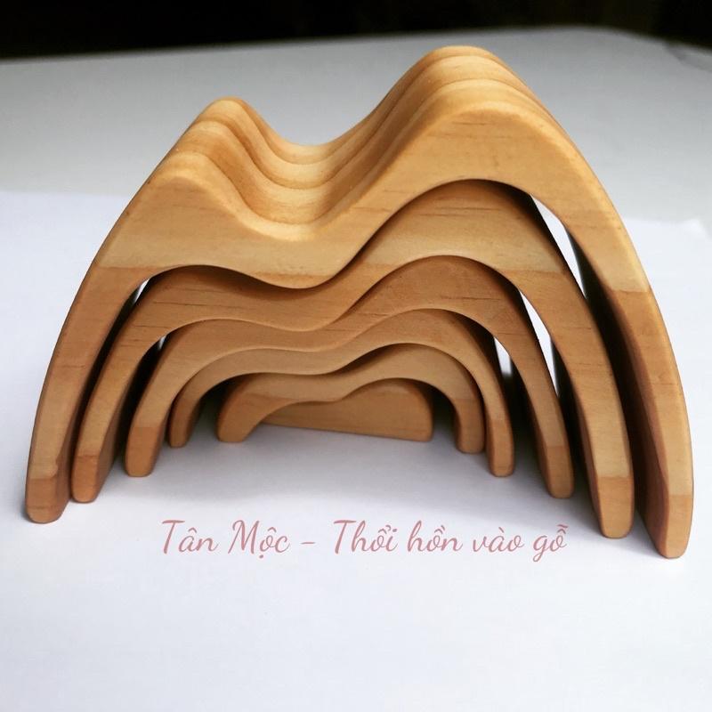 Núi gỗ Montessori/ Đồ chơi gỗ mô phỏng thiên nhiên