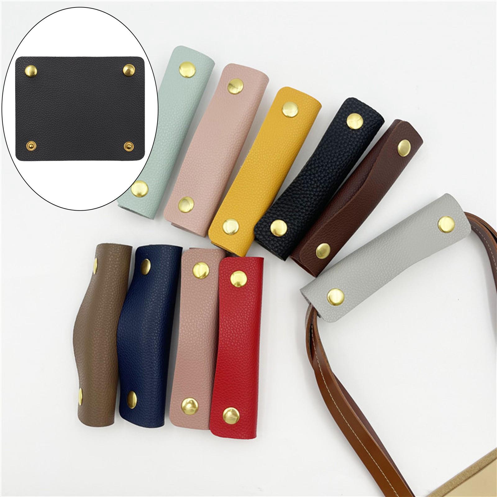 Handbag Grip Sleeve Cover Handle Grip Sleeve PU Leather for Wallet Purse Black