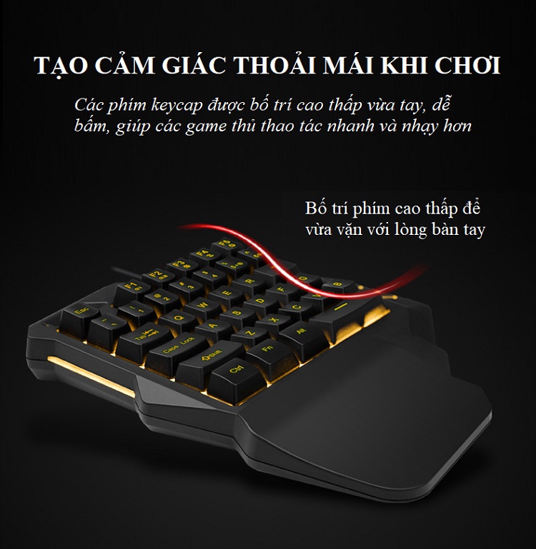 Bàn Phím Gaming YOOGOO G.92 Chơi Game Một Tay Dành Cho Các Game Thủ